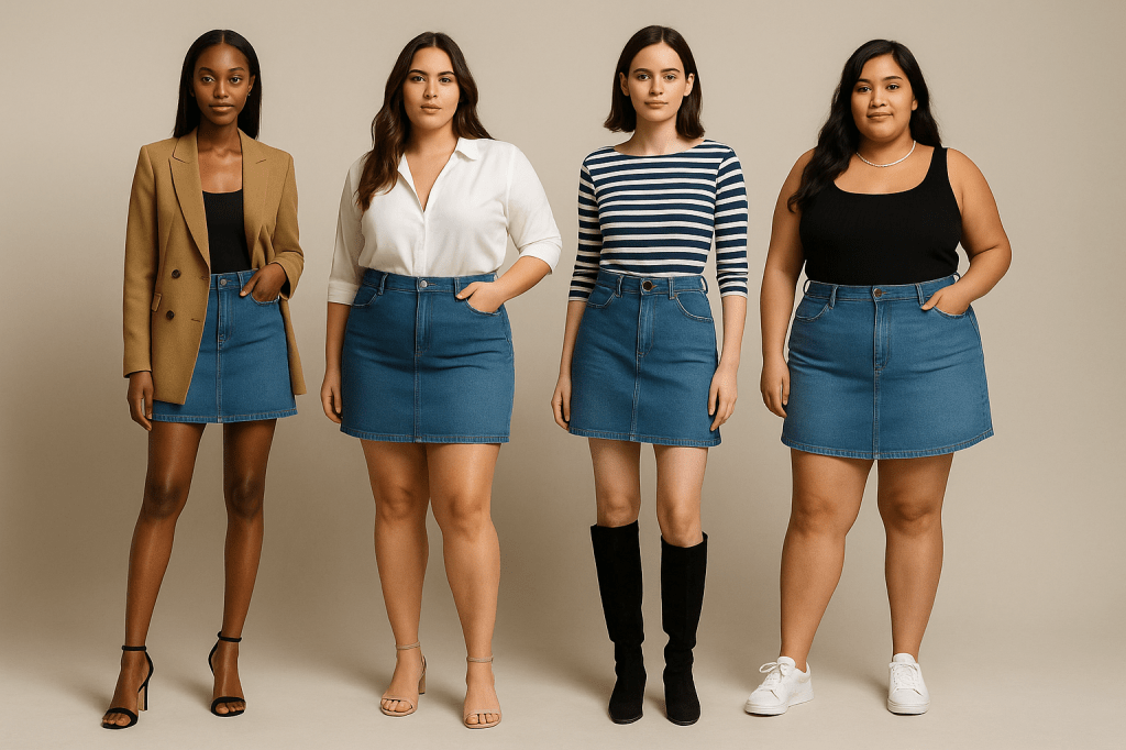 Short Skirt Jeans Were Never Out of Style